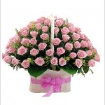 ช่อกุหลาบสีชมพู